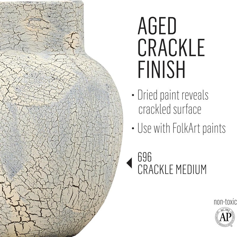 FolkArt Crackle Medium - 8 Ounce Bottle for Creating Instant Crackled Effects - Image 3