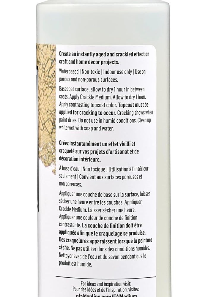 FolkArt Crackle Medium - 8 Ounce Bottle for Creating Instant Crackled Effects - Image 2
