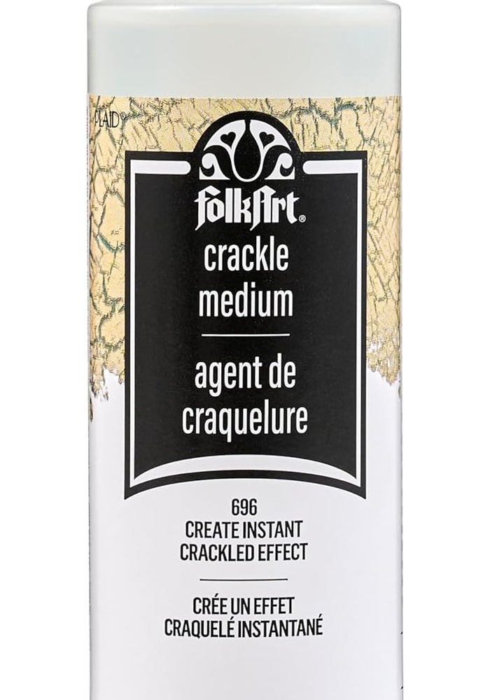 FolkArt Crackle Medium - 8 Ounce Bottle for Creating Instant Crackled Effects - Image 1