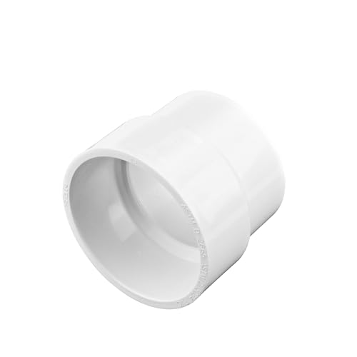 NDS محول NDS 3P16 PVC، 4 بوصة، لتوصيلات DWV/SCH40 Hub X S&D Hub باللحام، للاستخدام مع أنابيب 4 بوصة DWV/SCH40 وأنابيب الصرف الصحي، أبيض - Image 2