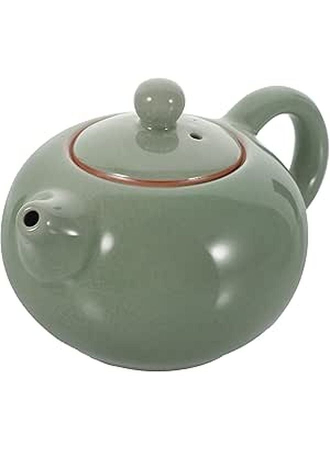 Ceramic Teapot With Ice Crackle Glaze Compact Kung Fu Tea Kettle For Office Home Green Oolong Tea Brewing - Image 1