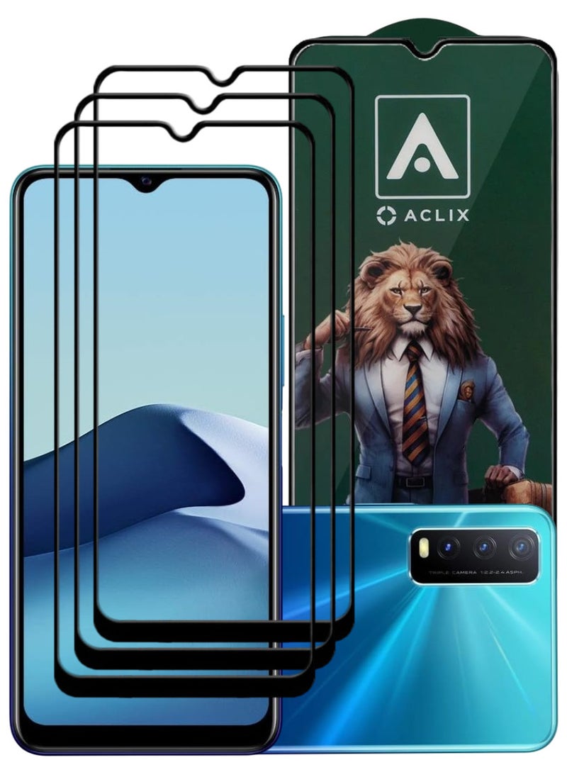 ACLIX 3 Pieces Antistatic ESD Dustproof Premium Quality High Definition Tempered Glass Screen Protector Designed For vivo Y20 - Image 1