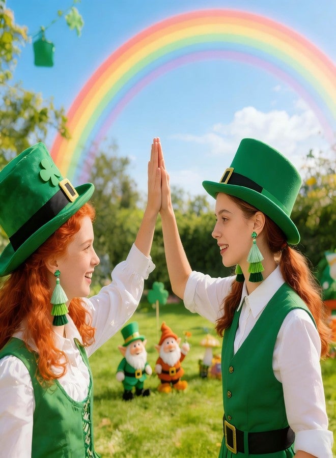 LENOAPHYS St Patricks Day Earrings for Women Shamrock Earrings St Patricks Day Shirt Women St Patricks Days Outfits for Women Saint Patricks Day Accessories - Image 5