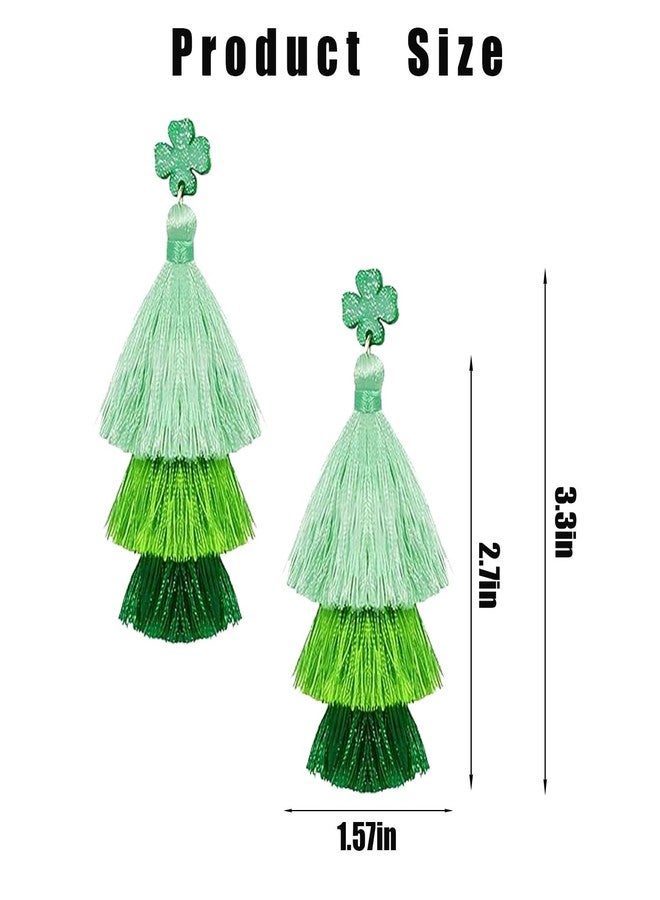 LENOAPHYS St Patricks Day Earrings for Women Shamrock Earrings St Patricks Day Shirt Women St Patricks Days Outfits for Women Saint Patricks Day Accessories - Image 2