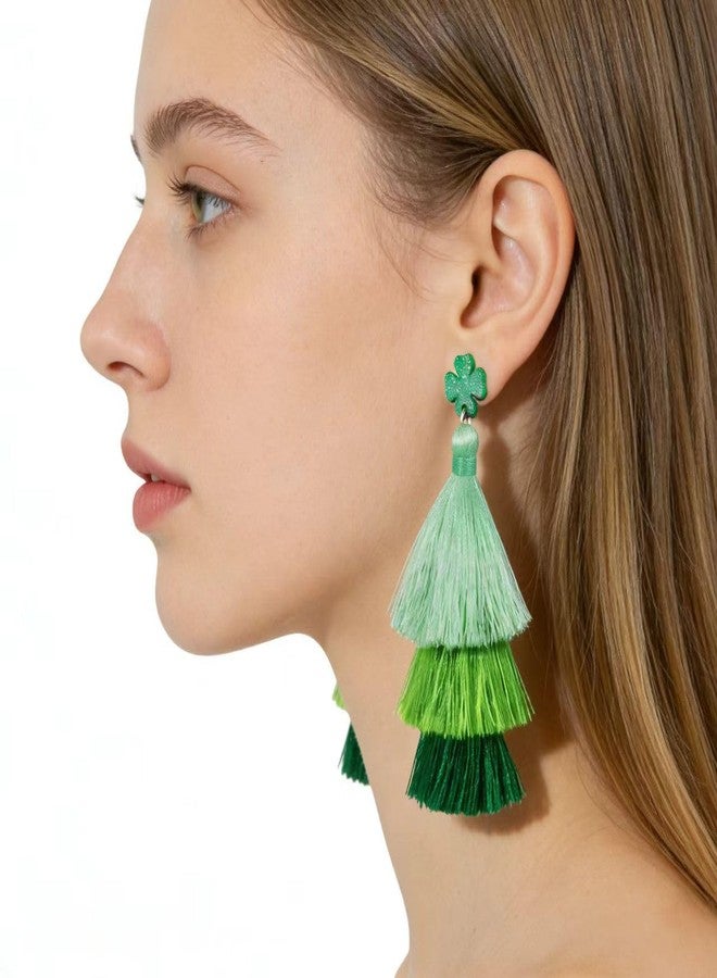 LENOAPHYS St Patricks Day Earrings for Women Shamrock Earrings St Patricks Day Shirt Women St Patricks Days Outfits for Women Saint Patricks Day Accessories - Image 3