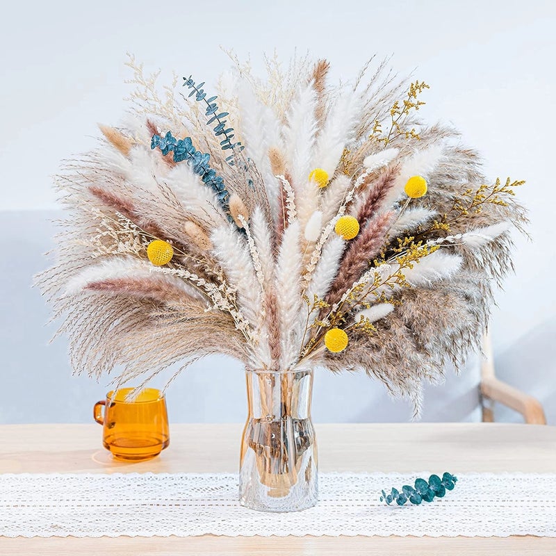 Bluejw Natural Dried Pampas Grass Boho Plants Decorative Dried Bouquet Wedding Home Decoration Dried Plants - Image 3