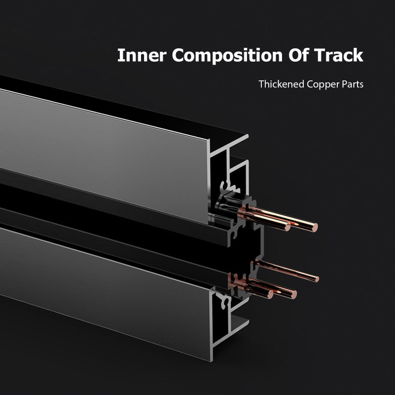 Removable Electrical Outlet Track System 8000W High Power Track System Movable Wall Outlet Extender Wire-free Power Strip Sliding Rail Cables Management Compartment for Home Improvement Projects - Image 3