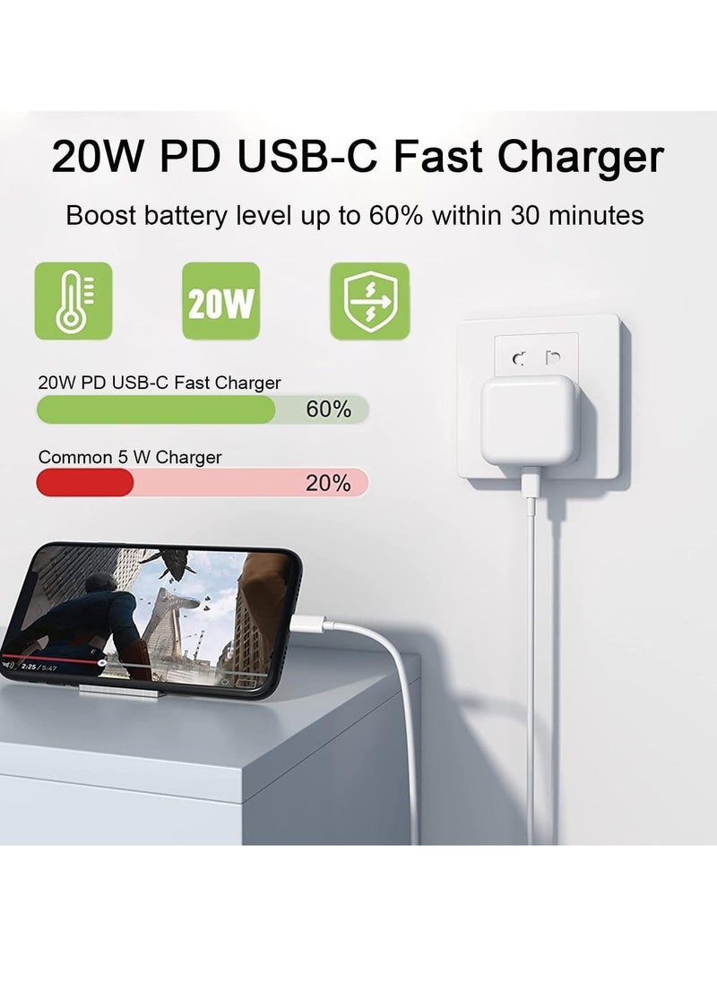 Generic - iPhone Fast Charger Plug & Cable 10FT iPhone 20W USB C USB C Charger Power Adapter w/ USB C to Lightning Cable iPhone - Image 1