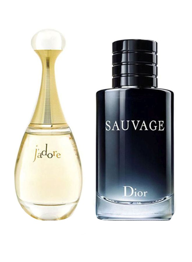 ديور طقم EDP سوفاج آند جادور Sauvage (100), J'Adore (100)ملليلتر - Image 1