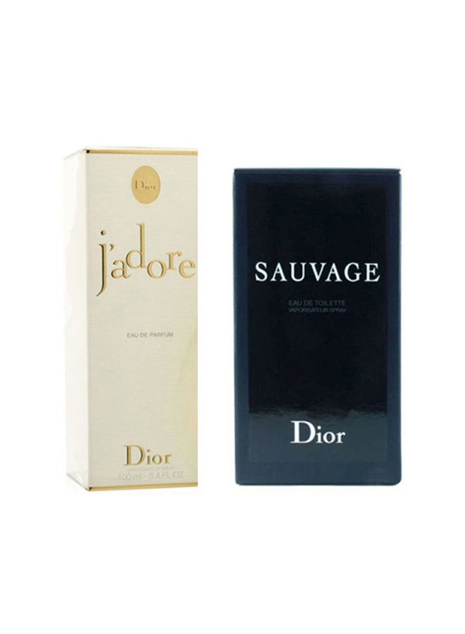 ديور طقم EDP سوفاج آند جادور Sauvage (100), J'Adore (100)ملليلتر - Image 3