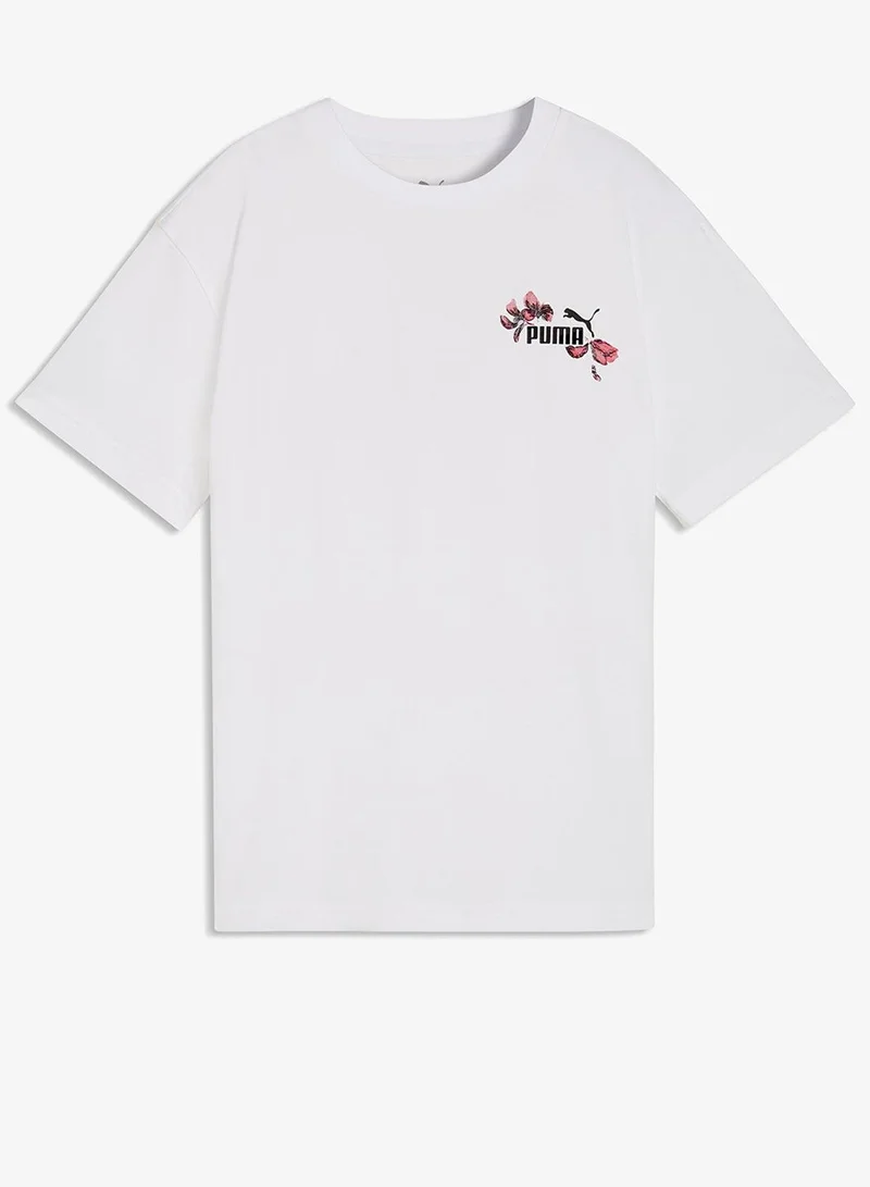 بوما تيشيرت جرافيك مريح أساسي للشباب .