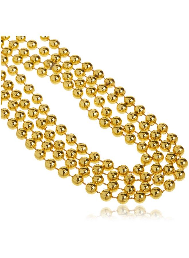 Unique Metallic Bead Necklaces 32" Gold - Image 5