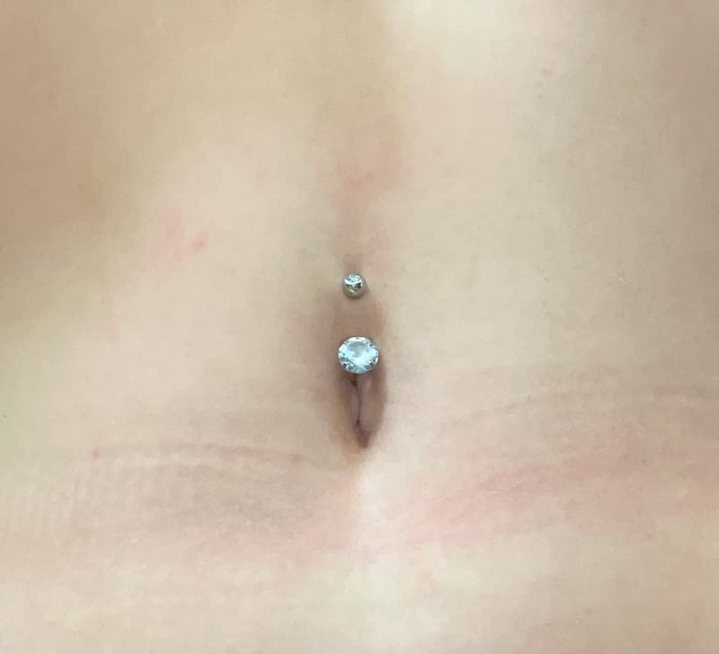 QWALIT Belly Button Ring Surgical Steel Belly Rings for Women Belly Button Piercing Jewelry Heart Navel Rings Silver Black 10mm - Image 4