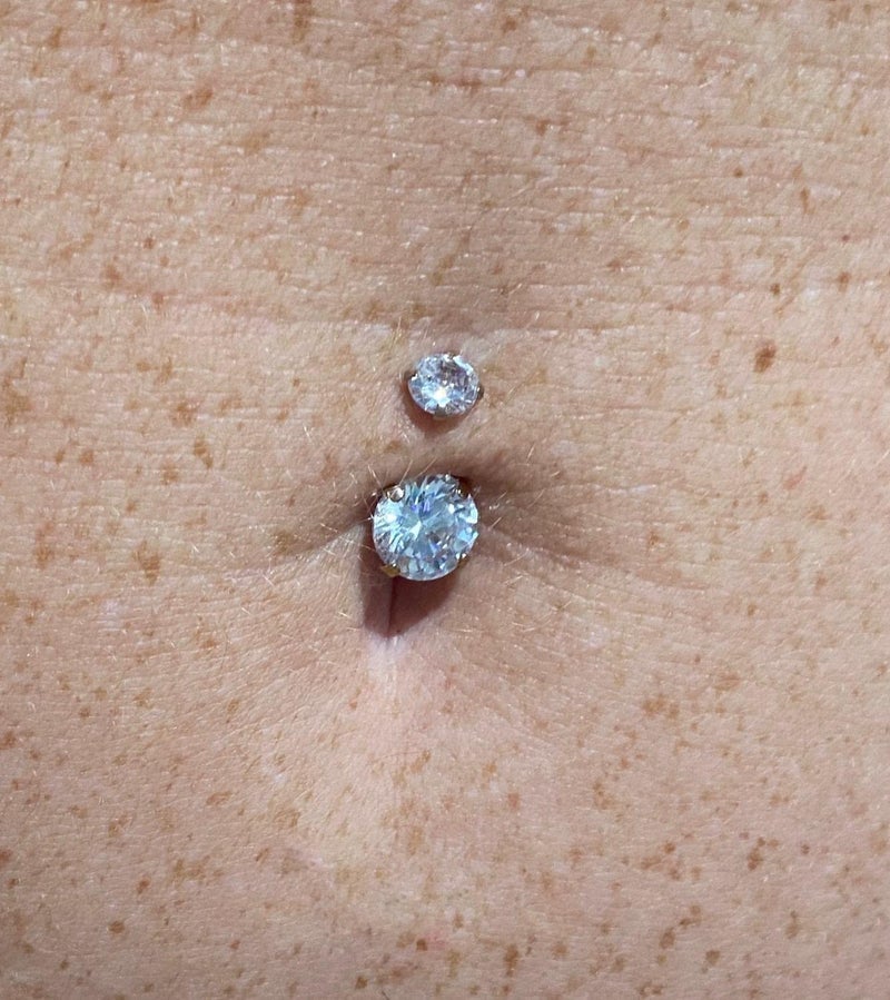 QWALIT Belly Button Ring Surgical Steel Belly Rings for Women Belly Button Piercing Jewelry Heart Navel Rings Silver Black 10mm - Image 3