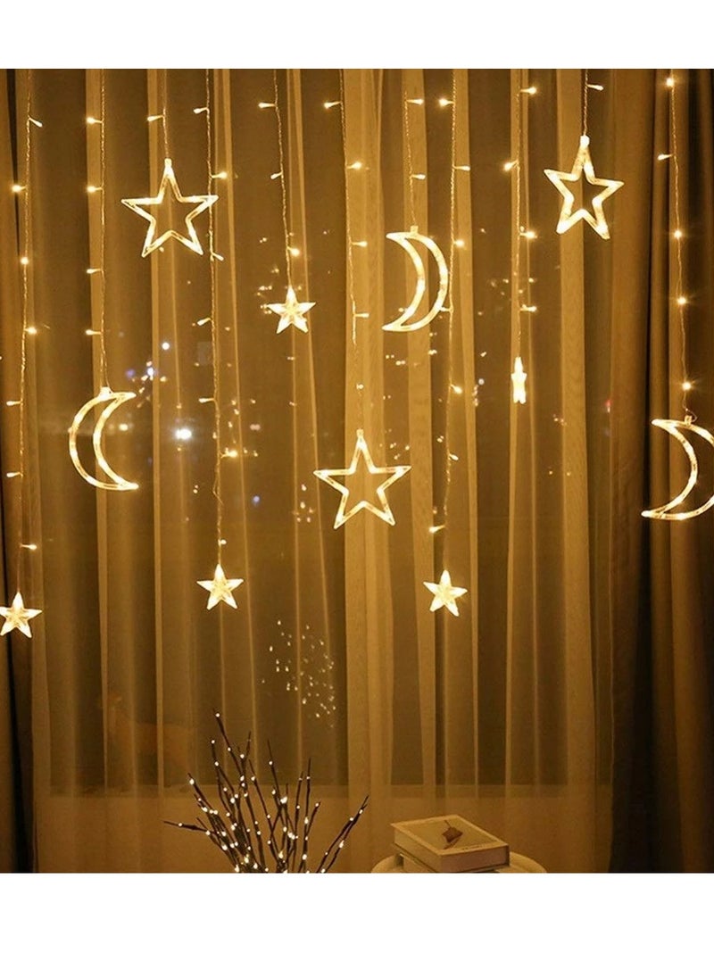 Yuwell 3.5M Ramadan Light For Home Decoration Star And Moon Shaped Led Light For Indoor Outdoor Decoration Warm White Multimode Operated Decorative Light 8 Modes  - Image 2
