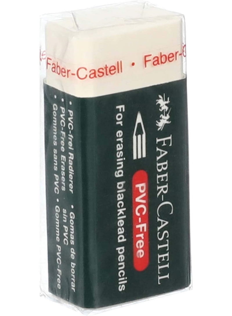 FABER-CASTELL 4pcs Small white eraser No. 188530 - Image 2
