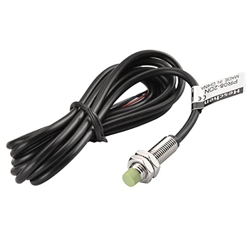 Heschen M8 Inductive Proximity Sensor Switch PR08-2DN Cylindrical Type Detector 2mm DC12-24V 3-Wire NPN NO(Normally Open) CE - Image 1