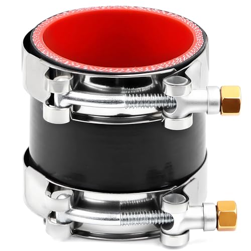 Ingoulut 2.75 inch Silicone Hose Coupler 2-3/4 in(70mm) Straight Reinforced High Temp Intake Intercooler Coupler for Turbo/Radiator/Exaust, Leg Length 3inch 4-ply with 2PCS Clamps - Image 2