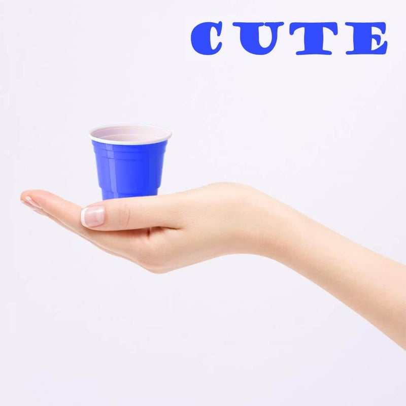 HAOZAN 100ct 2oz. Mini Blue Shot Cups  Disposable and Small Size Perfect for Party  Tastings  Sample and More - Image 1
