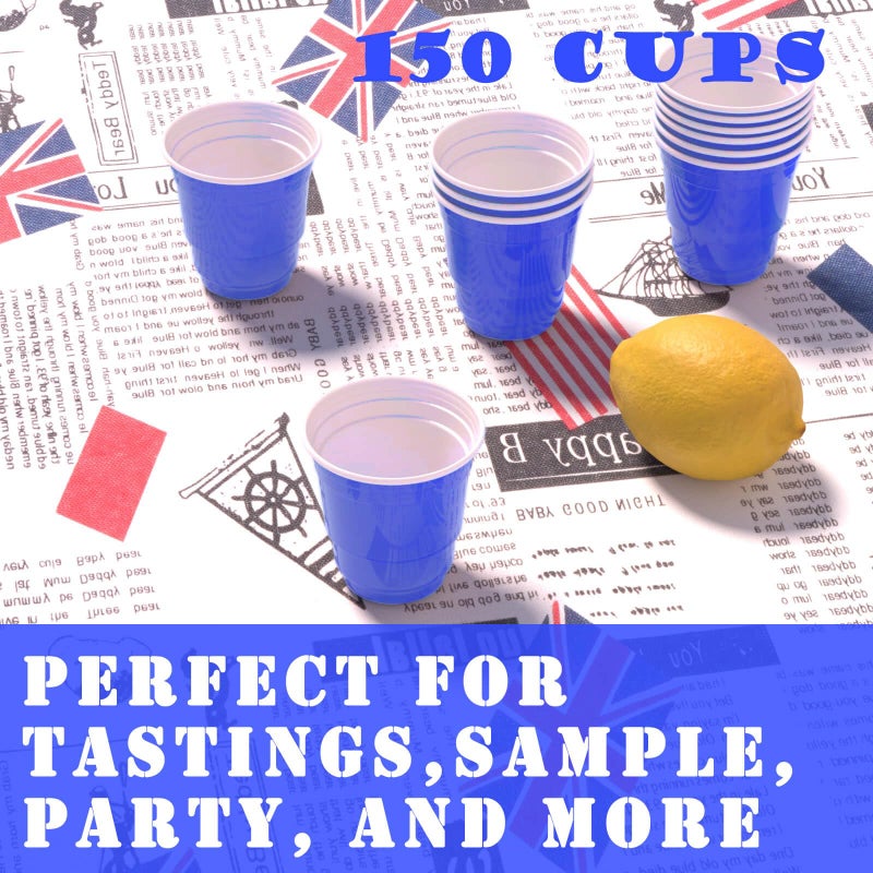 HAOZAN 100ct 2oz. Mini Blue Shot Cups  Disposable and Small Size Perfect for Party  Tastings  Sample and More - Image 4