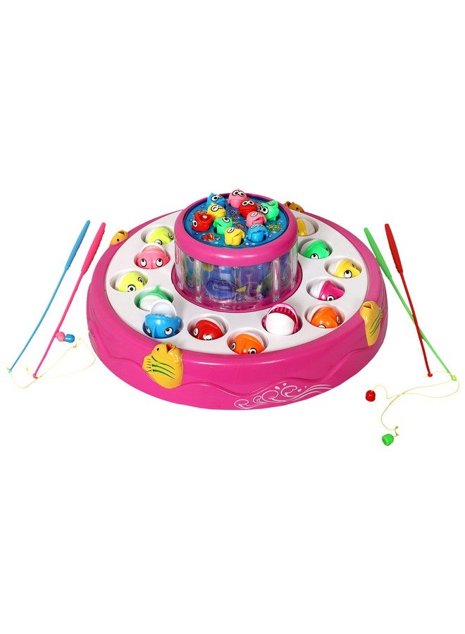 Goyal's Fishing Fish-Catching Game with Fishes, Rotary Ponds and 4 Pods with Music and Light Function (Fishing Pink) - Image 5