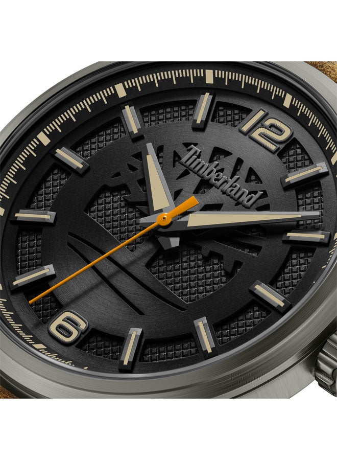 Timberland Men Driscoll Black Dial Leather Strap Analog Watch for Men, 43mm - Image 4