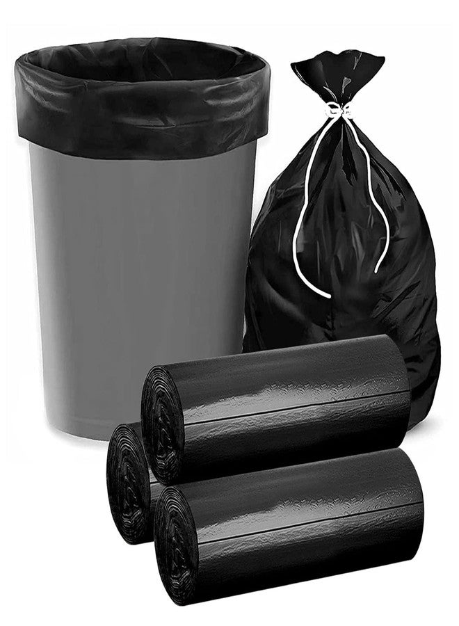 ZOXAR Garbage Bags for Dustbin 30 Pcs X Pack of 03 Medium Size 19 X 21 Inches 90 Bags | Dustbin Bag Trash Bag Black For Dry And Wet waste with detachable drawstrings - Image 1
