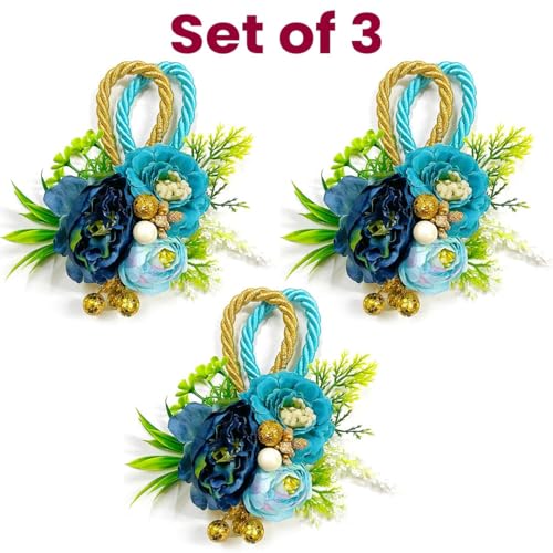 ADIKALA™ Handmade Artificial Big Peonies 3 Flower Bunch for Trousseau Packing, Ready to use Flower Brooch Hamper for Decoration, Gift Wrapping Flowers (3, Montana) - Image 2