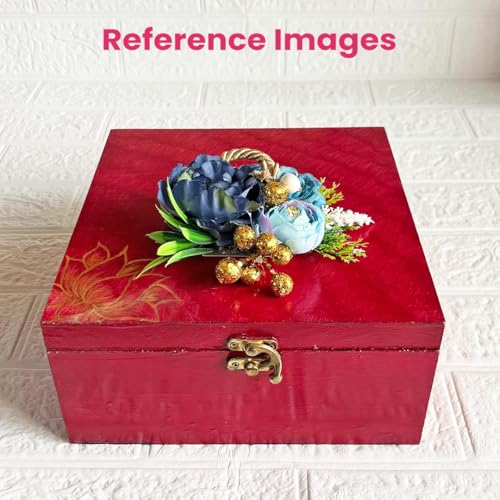 ADIKALA™ Handmade Artificial Big Peonies 3 Flower Bunch for Trousseau Packing, Ready to use Flower Brooch Hamper for Decoration, Gift Wrapping Flowers (3, Montana) - Image 5