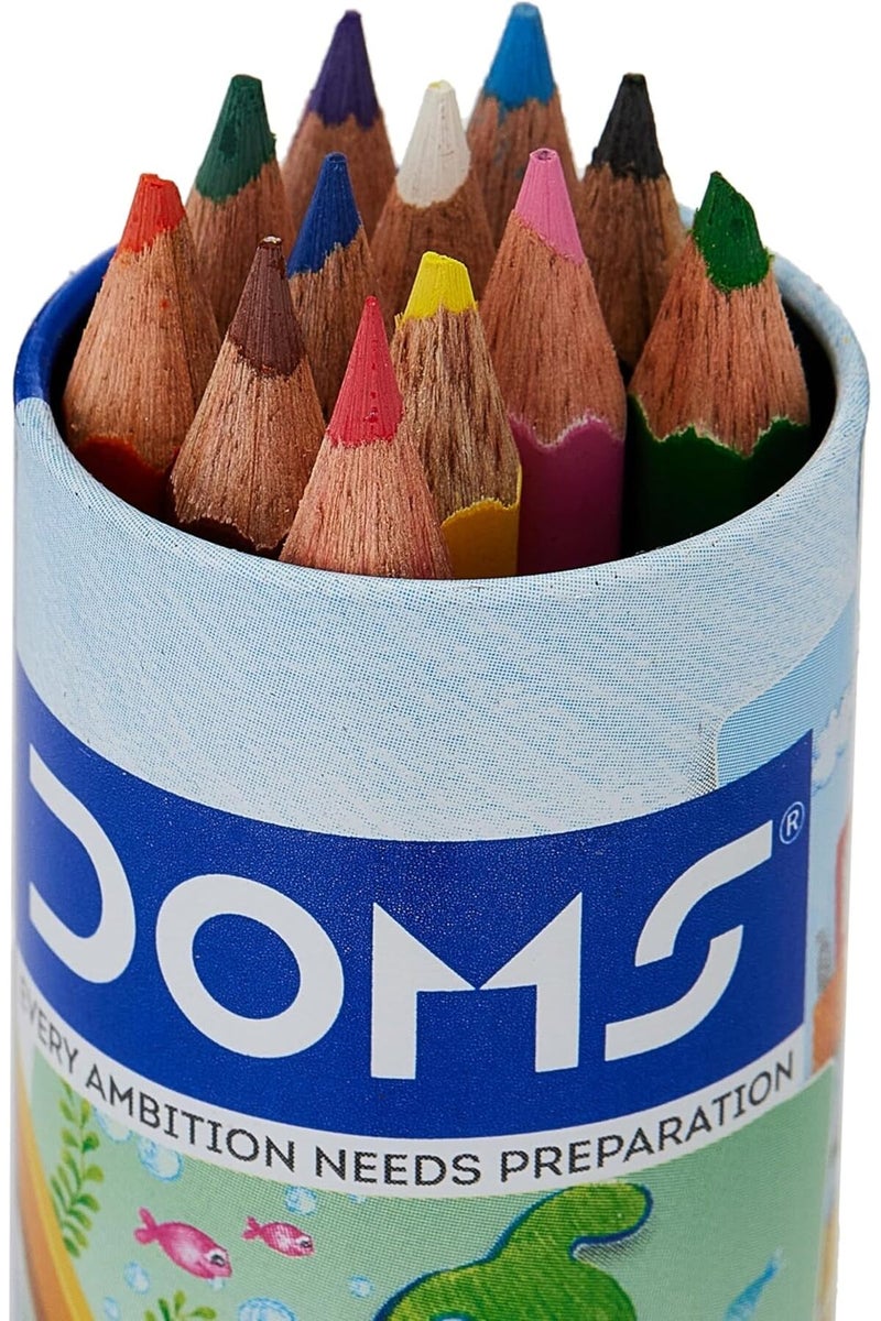 DOMS Half Size Colour Pencils 12 Shades (Tin pack) - Image 3