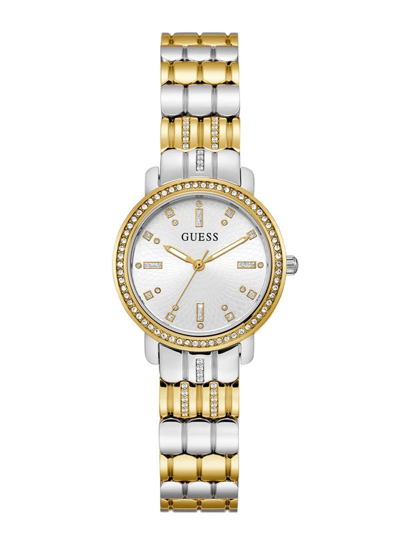 GUESS Women Two Tone Analog Quartz Stainless Steel Case Watch GW0612L2 - Image 1