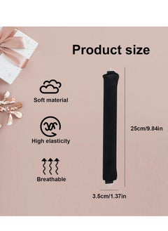 Mmmon 3 Pcs Hair Rollers Heatless Curling,High Resilience Heatless Curlers Headband Soft Silk No Heats Curling With Hair Rollers Lazy DIY Hair Styling Headband For Long And Medium Hair with Hook(Black)  - Image 2
