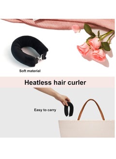 Mmmon 3 Pcs Hair Rollers Heatless Curling,High Resilience Heatless Curlers Headband Soft Silk No Heats Curling With Hair Rollers Lazy DIY Hair Styling Headband For Long And Medium Hair with Hook(Black)  - Image 3