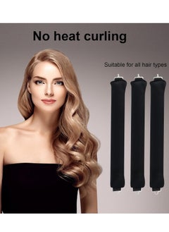 Mmmon 3 Pcs Hair Rollers Heatless Curling,High Resilience Heatless Curlers Headband Soft Silk No Heats Curling With Hair Rollers Lazy DIY Hair Styling Headband For Long And Medium Hair with Hook(Black)  - Image 5