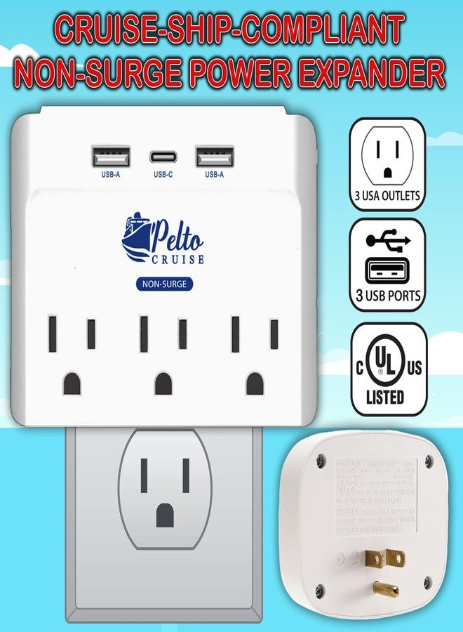 Pelto Cruise Ship Essentials 2025 Must Haves - Cruise Luggage Tags Holder, Cruise Approved Non-Surge Power Strip, Magnet Hooks, Lanyard, Towel Bands. Cruise Accessories for All Cruise Lines - Image 2