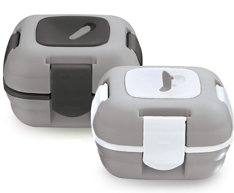 Pinnacle Insulated Leak Proof Lunch Box  Thermal Lunch Container With NEW Heat Release Valve 16 oz Set of 2 BlueGreen