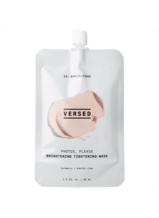 Versed - Photos, Please - Tightening, Brightening Face Mask with Turmeric and Kaolin Clay - Pore-Tightening, Hydrating Facial Mask Exfoliates, Removes Blackheads, Evens Skin Tone (1.5 fl oz) - Image 1