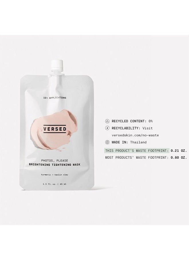 Versed - Photos, Please - Tightening, Brightening Face Mask with Turmeric and Kaolin Clay - Pore-Tightening, Hydrating Facial Mask Exfoliates, Removes Blackheads, Evens Skin Tone (1.5 fl oz) - Image 1