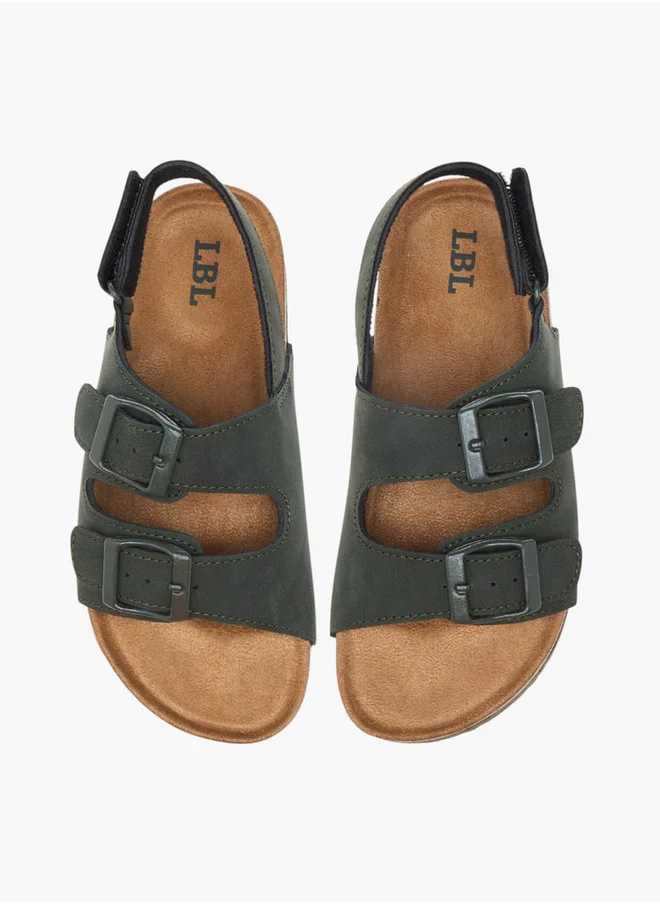 LBL by Shoexpress Buckle Accent Strap Sandals with Hook and Loop Closure