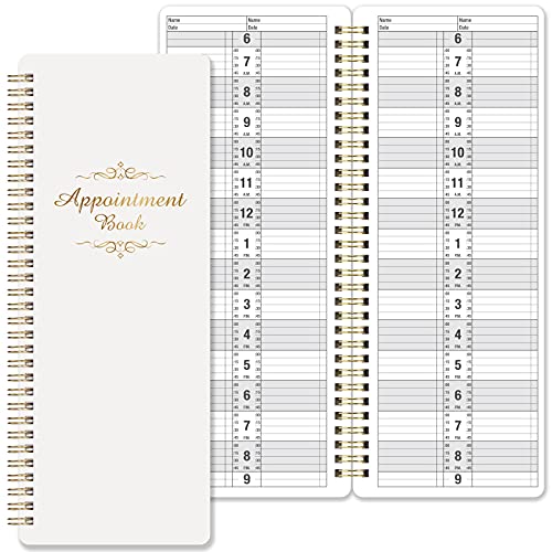 Indeme Undated Salon Appointment Book - 15 Minute Intervals Day Planner, 4.5'' x 11.5'' Daily & Hourly Schedule, 2 Column & 200 Pages, Strong Twin-Wire Binding, Hardcover, SPA Organizer - Image 1