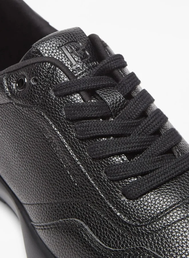 Flora Bella By Shoexpress Monotone Low Ankle Sneakers with Lace-Up Closure