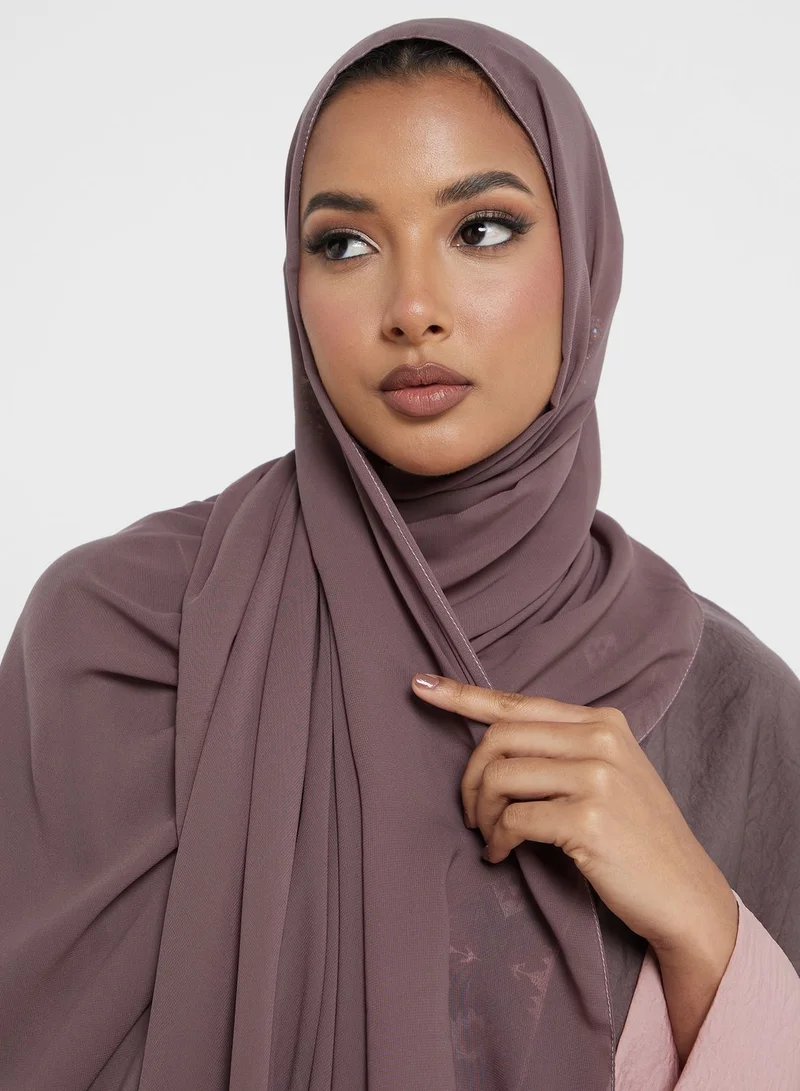 hayas closet Embroidered Open Abaya