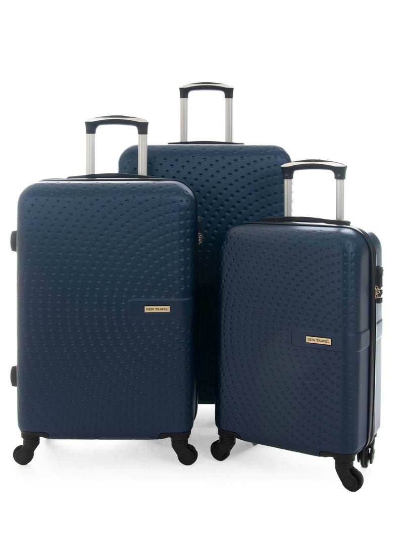 NEW TRAVEL NEW TRAVEL HARD Luggage set 3 pieces size 28/24/20  inch BR1097/3P-Navy  - Image 1