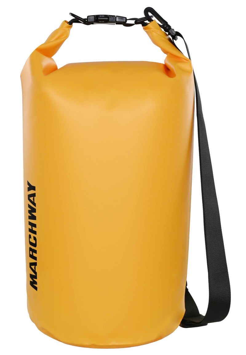 MARCHWAY Floating Waterproof Dry Bag Backpack 5L/10L/20L/30L/40L, Roll Top Sack Keeps Gear Dry for Kayaking, Rafting, Boating, Swimming, Camping, Hiking, Beach, Fishing (Deep Yellow, 30L) - Image 1