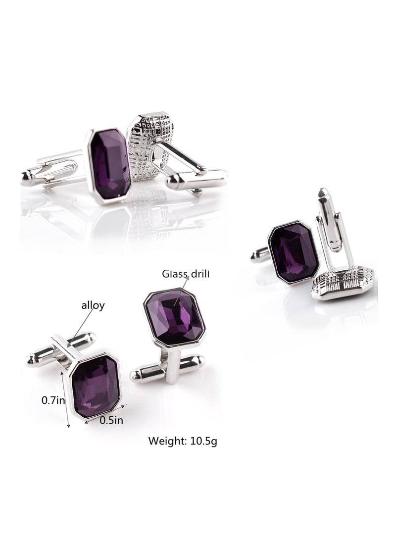 SYOSI 4 Pairs Cufflinks Set, fashion Cufflinks Set for Men, Women, Tuxedo Shirt Studs Fits Business Wedding Party Jewelry Gift - Image 4