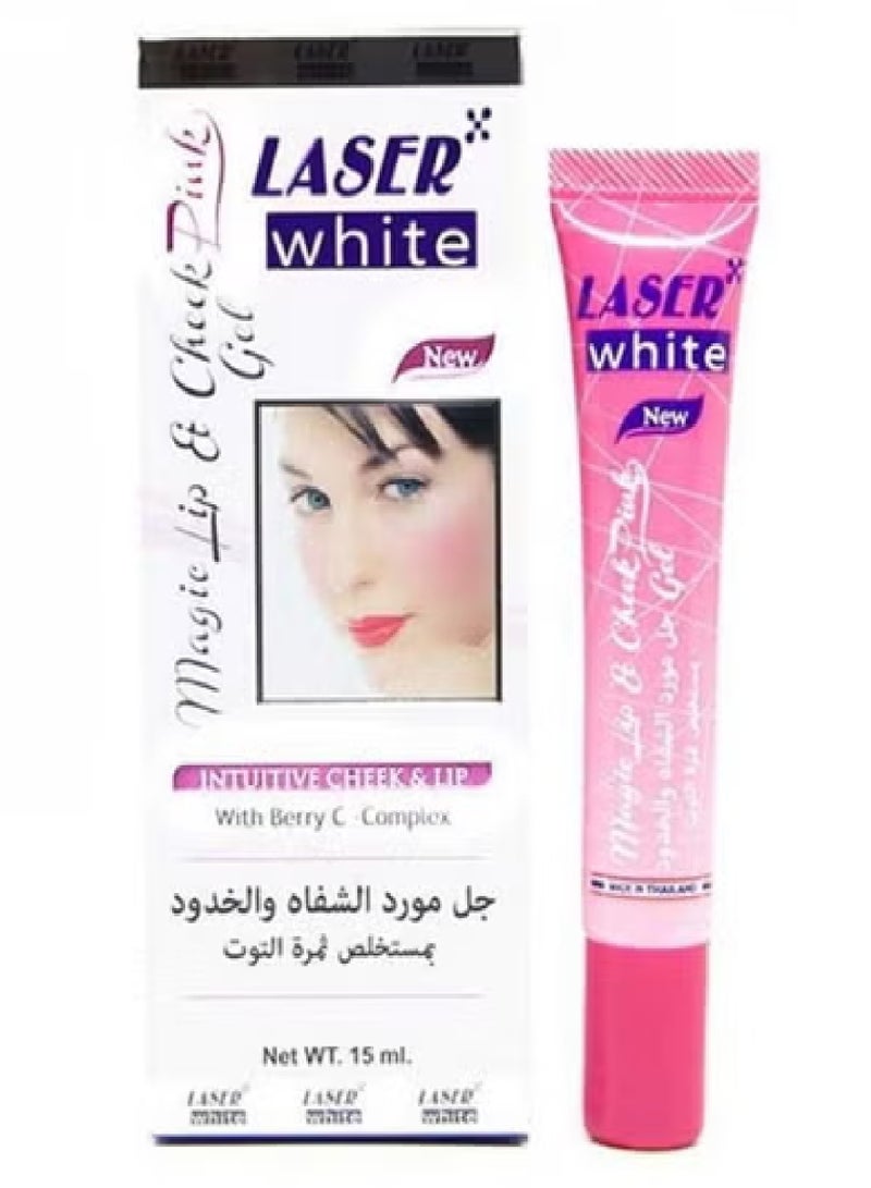 ليزر وايت جل مورد الشفاه و الخدود بمستخلص ثمرة التوت 15 مل - Image 1