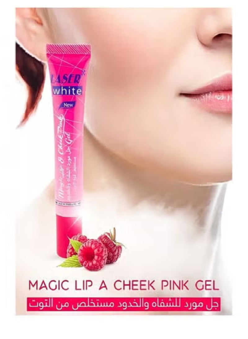 ليزر وايت جل مورد الشفاه و الخدود بمستخلص ثمرة التوت 15 مل - Image 2