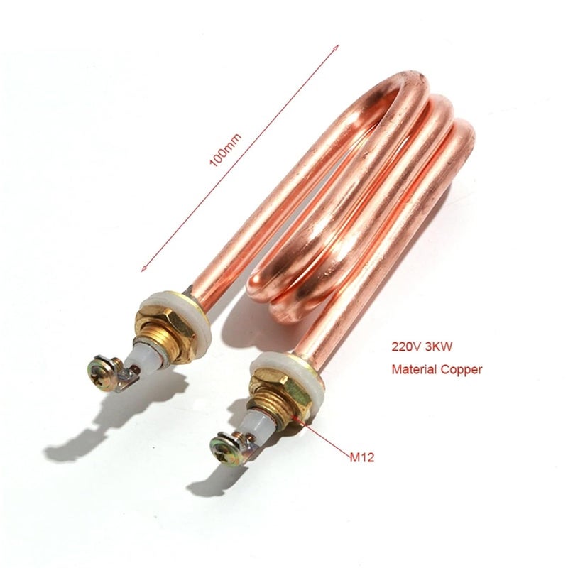 Immersion Electric Water Boiler Heating Tube Red Copper Pipe 220V 3KW Accessories for Water Heater Element - Image 2