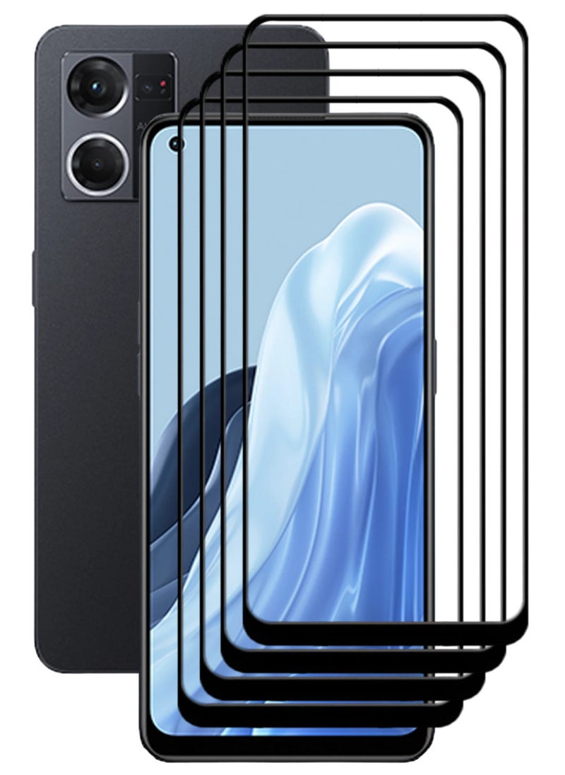 ACLIX 4 Pieces Antistatic ESD Dustproof Premium Quality High Definition Tempered Glass Screen Protector Designed For Oppo Reno7 - Image 1