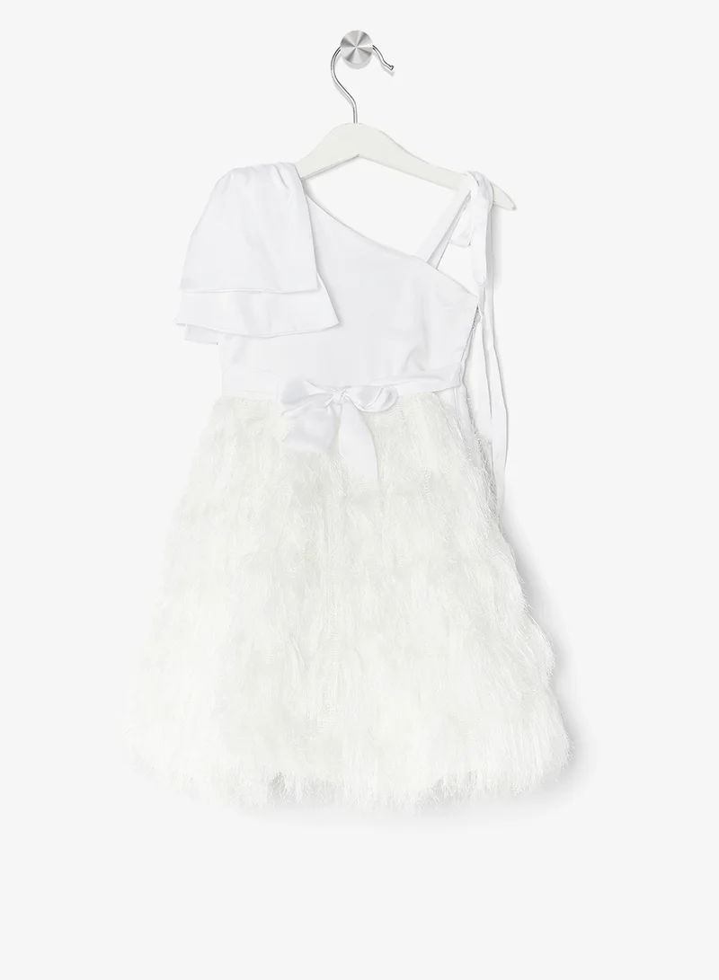 Little Golden Apple Fringe Party Dress
